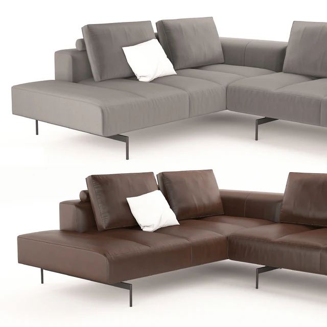 BoConcept Amsterdam corner sofa with lounging unit — Descargar