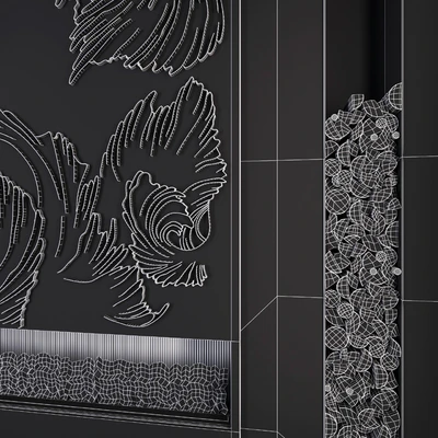Modern fireplace   petals — View 2