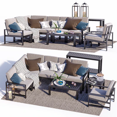 Indio Metal Outdoor Furniture Set 2 — Ver 1