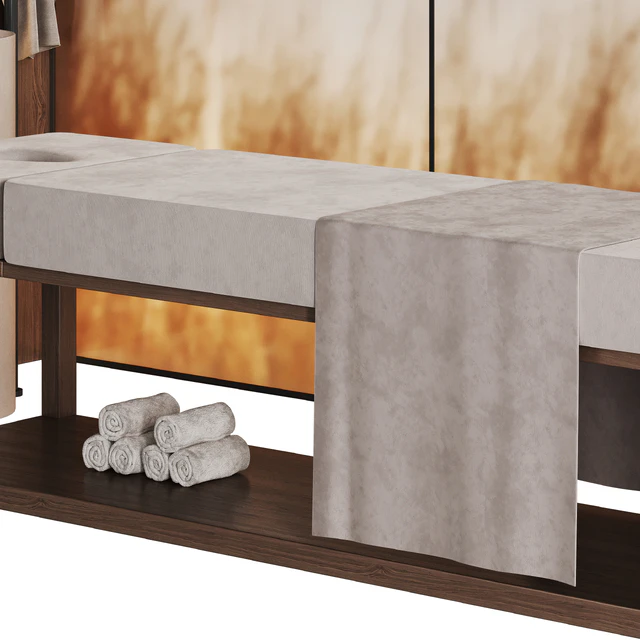 Modern minimalistic spa with wheat ears behind glass — Descargar