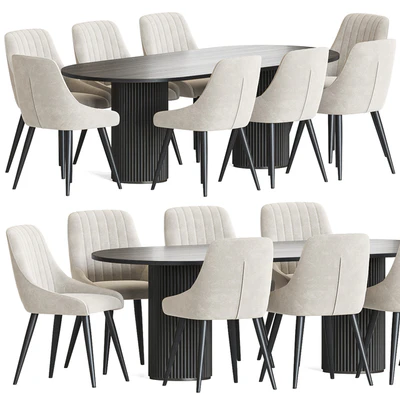 Chipman Chair Campbell Table Dining Set — Ver 1
