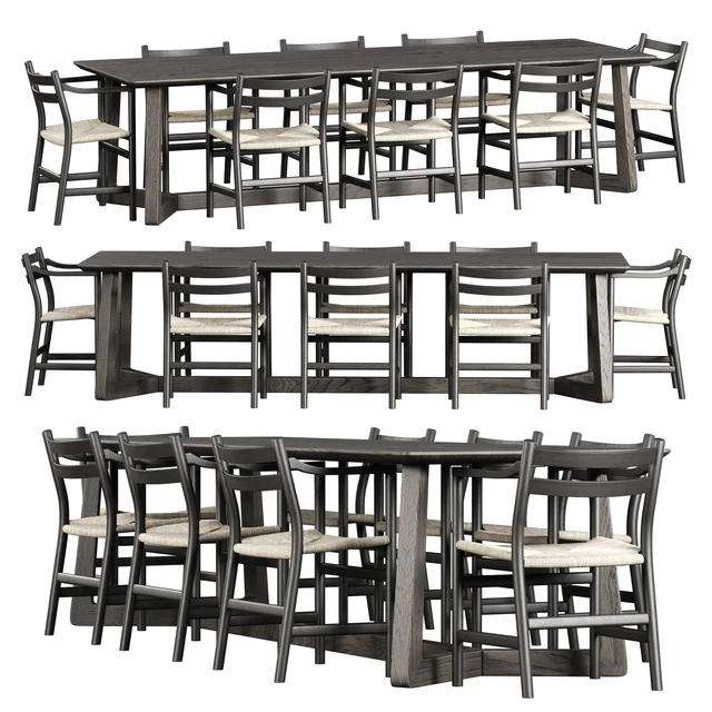 Edu Furniture Dining Set V1 / Garden furniture set — Descargar