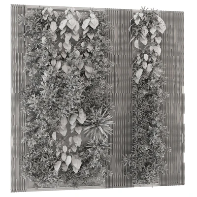 Indoor Wall  Vertical Garden in Wooden Base - Set 864 — Вид 2