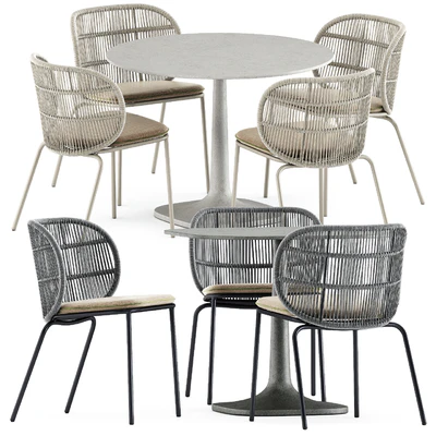 Kodo dining chairs by Vincent Sheppard and Fiore Outdoor table by bebitalia — Вид 1