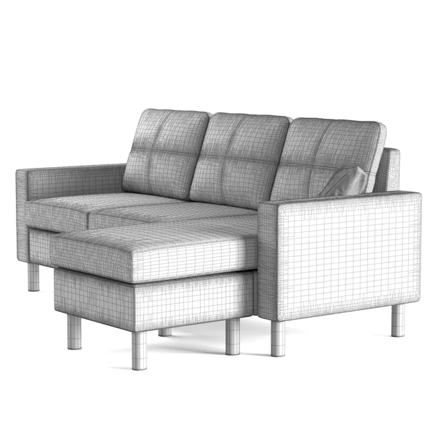 Modern Reversible Small Microfiber Sectional — Скачать