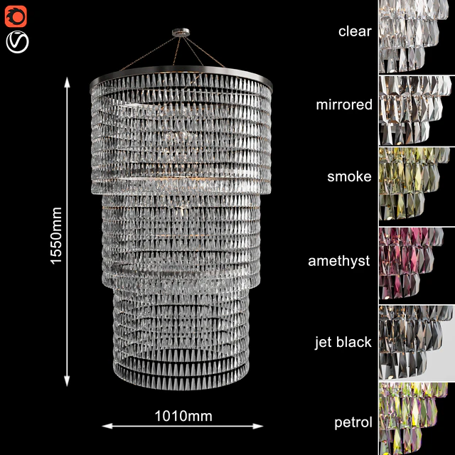 Люстра Long Chandelier with Crystal 1010мм — Скачать