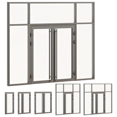 Entrance door with glass facade — Ver 1