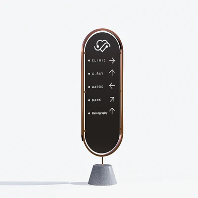 3d model of hospital information board for exterior — Вид 2