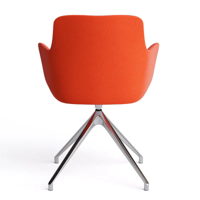 Office chair City by Quadrifoglio, fabric with metal curly legs — Ver 2