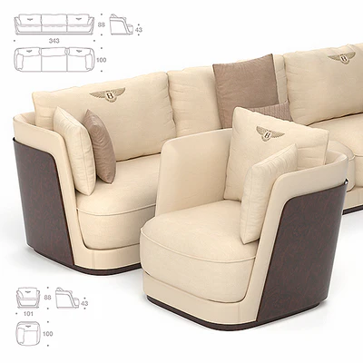 Richmond Sofa &amp; Armchair Bentley Home — Ver 2
