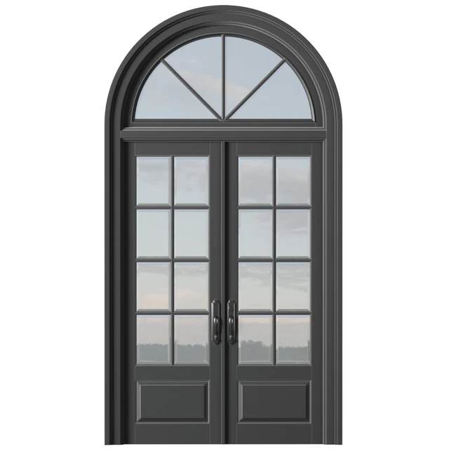 Arc Classic Entrance Doors.Entrance to the house.Front Door.Arched Opening Window.Outdoor Entrance classic door.External Doors. Exterior Door.Street Doors — Descargar