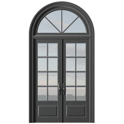 Arc Classic Entrance Doors.Entrance to the house.Front Door.Arched Opening Window.Outdoor Entrance classic door.External Doors. Exterior Door.Street Doors — download