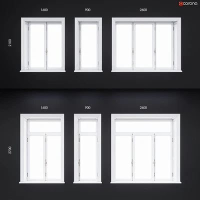 Wooden classical windows — Ver 1