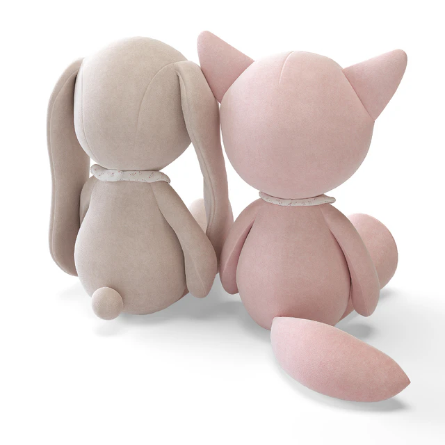 Мягкие игрушки Лисёнок Alice и Зайка Pomme от Nattou — Скачать