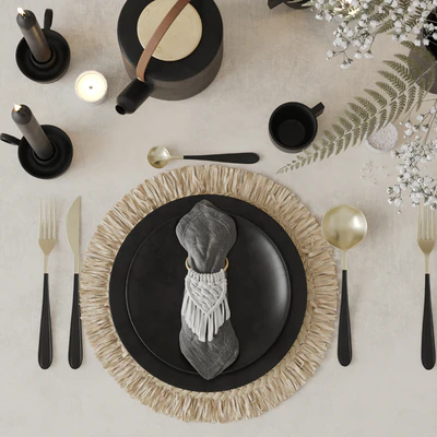 Table Set With Macrame and Dry Flowers — Вид 2
