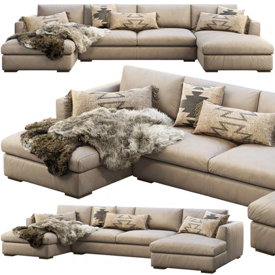RH Modena Taper Arm U-Chaise sectional sofa — Вид 1