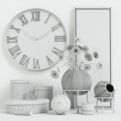 Green Round Vase Decorative Set — Ver 2