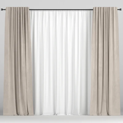 Curtains with tulle — Ver 1