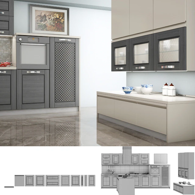 Kitchen "Tuscany Grigio" by Enlie — Descargar