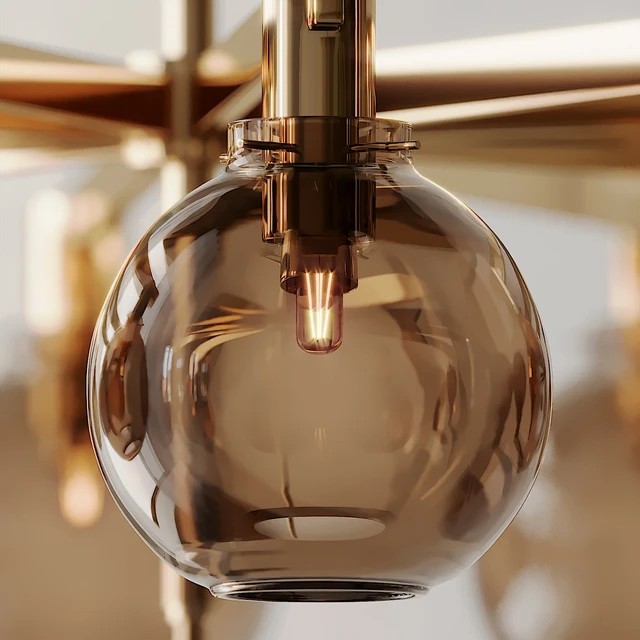 Hans-Agne Jakobsson - A brass Twelve-Light Ceiling Lamp — Download