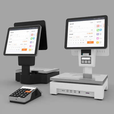 cashier with QR code scanner — Ver 1