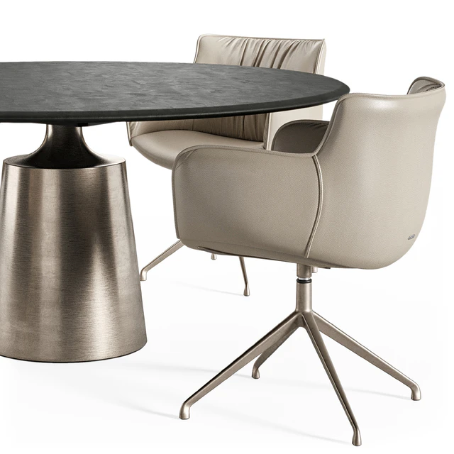 Cattelan Italia Yoda Argile table Rhonda chair — Скачать