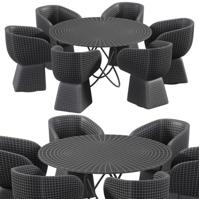 Armada chair and Molecular Black Table — View 2