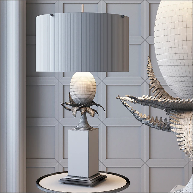Global Views Egg and Palm Lamp — Скачать