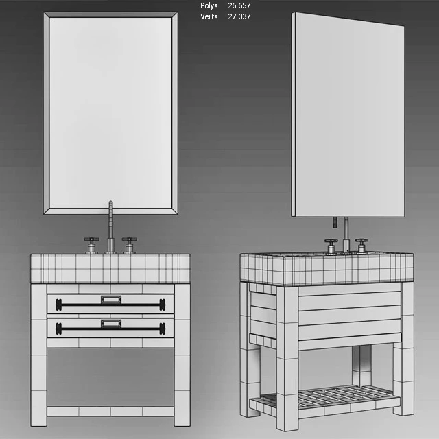 MERCANTILE CONSOLE WASHSTAND — Скачать