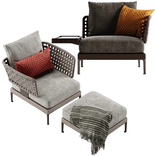 Minotti Patio armchair — Скачать