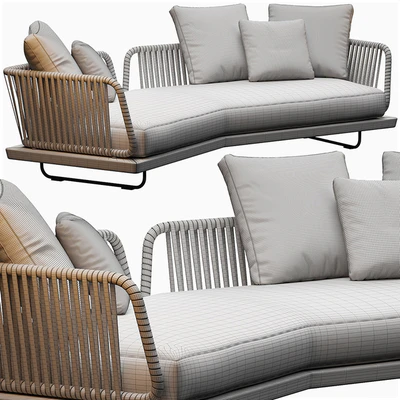 Sunray sofa Minotti outdoor — Ver 2