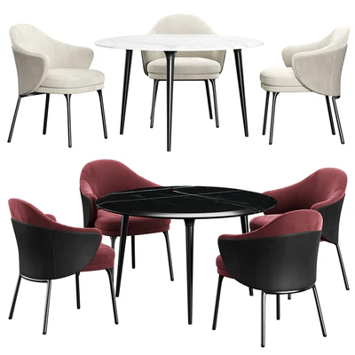 BELSIZE SMALL Table Minotti angie dining Chair — Ver 1