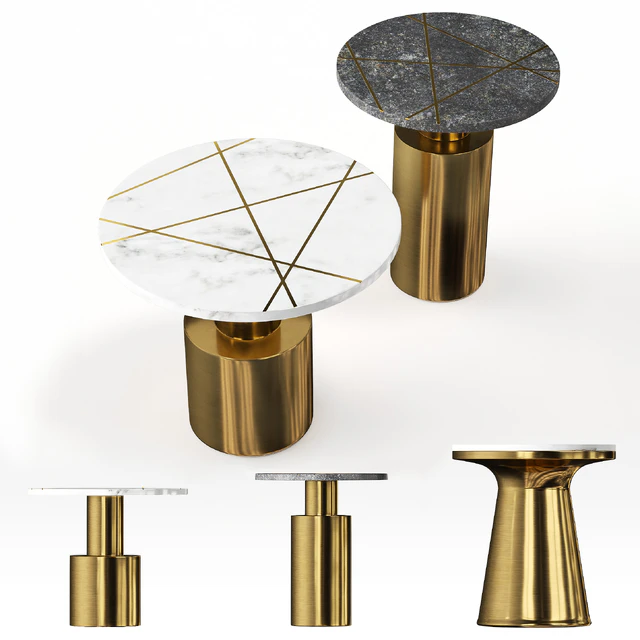 Tables made of brass and marble KORK — Скачать