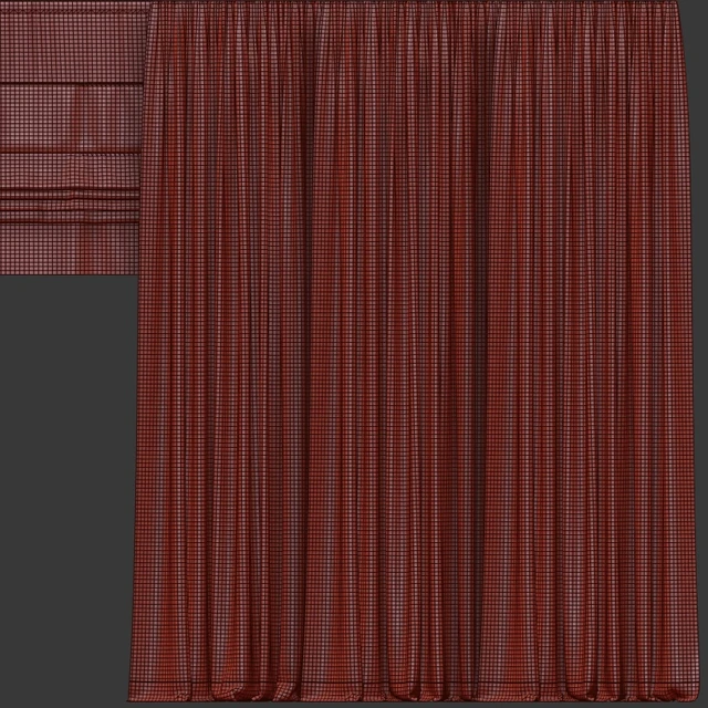 A set of curtains in different colors with a roman curtain. — Descargar