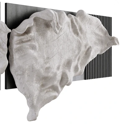 Decorative panel with a sculptural bas-relief made of plaster — Ver 2
