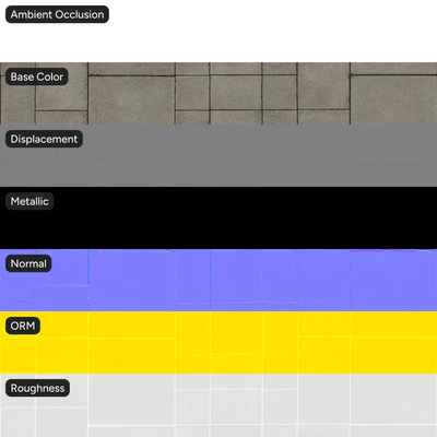 alternating offset concrete paver texture neutral grey — Ver 2