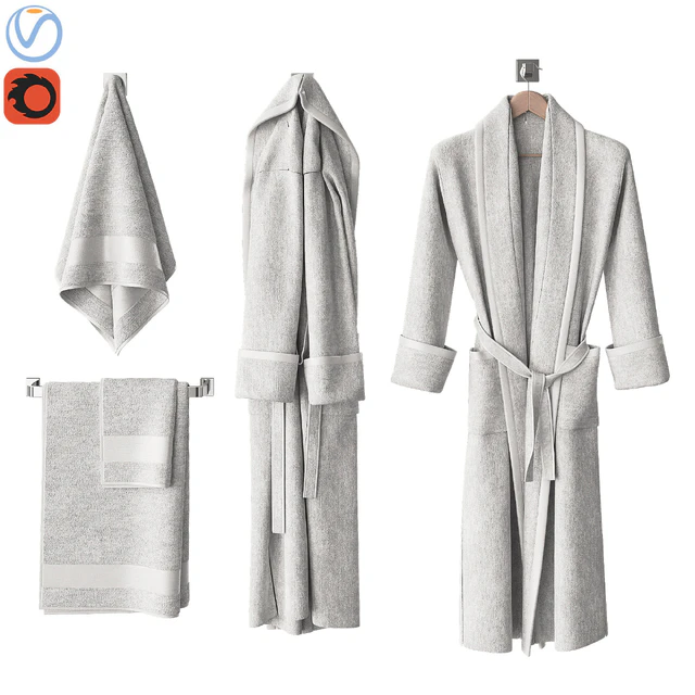 White Bathrobe and Towels — Скачать