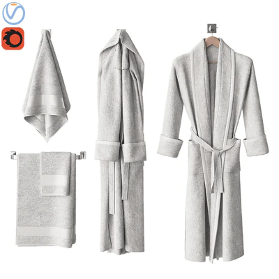 White Bathrobe and Towels — Вид 1