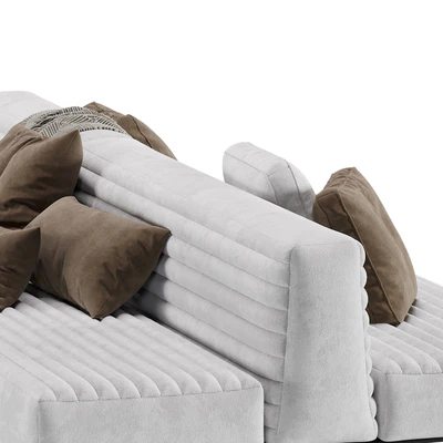 Minotti Roger Modular Sofa 2 Version / Leather & Velvet — Вид 2