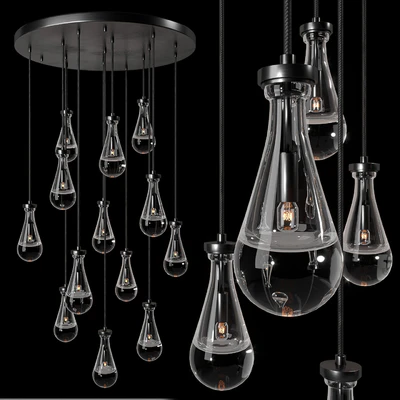 RH Rain Round Chandelier 36 — Ver 2