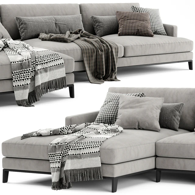 Poliform Bellport Chaise Longue Sofa — Descargar