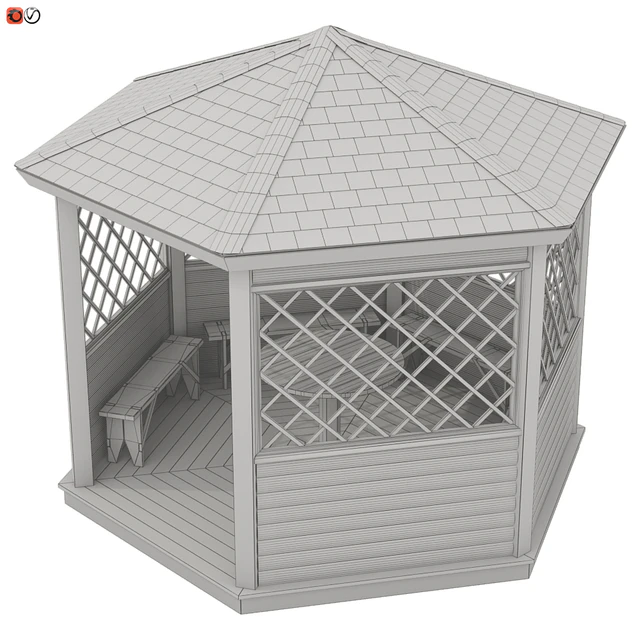 Garden Gazebo made of wood 02 — Descargar
