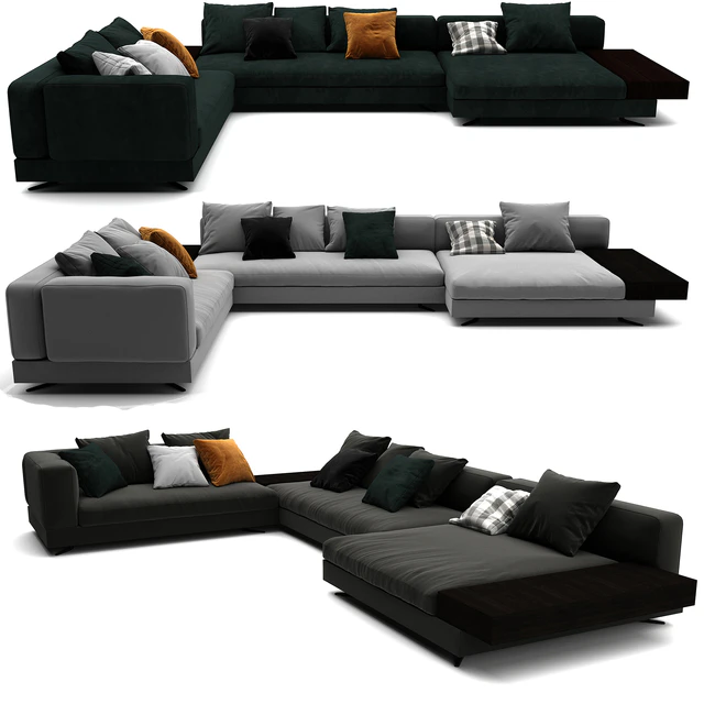 Minotti  White Sofa Set 012 — Скачать