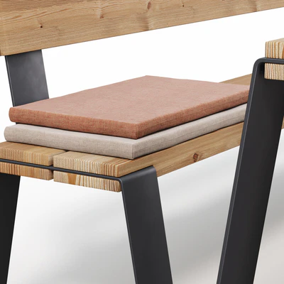 Outdoor furniture VONK table and benches — Ver 2