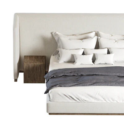 RH ALESSA EXTENDED SHELTER BED — Ver 2