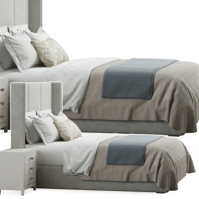 Striped Headboard Bed — Скачать