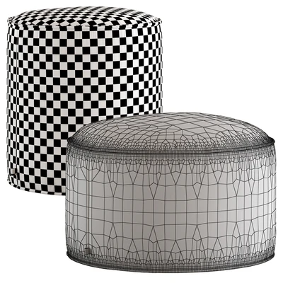 Linea Furniture Segolene Corduroy Pouffe — Ver 2