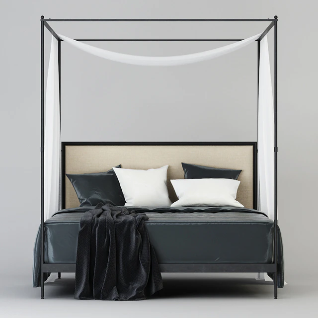 RH 19TH С FRENCH IRON CANOPY BED — Скачать