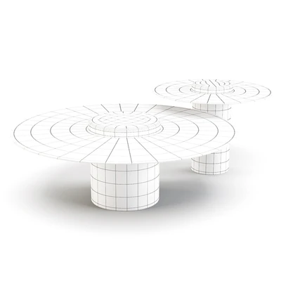 Roche Bobois: Canotier - Coffe and Side Tables — Ver 2