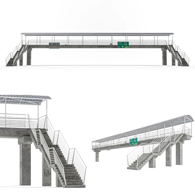 Lowpoly Pedestrian Bridge — Скачать